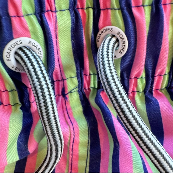 Boardies Striped Pink, Navy, Green Swim Trunks, Men’s Small - Picture 3 of 12